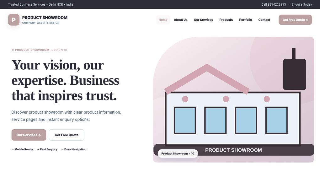 Preview screenshot of Company Website Design design 10, click to open interactive pages