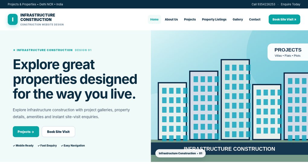 Construction Website Design