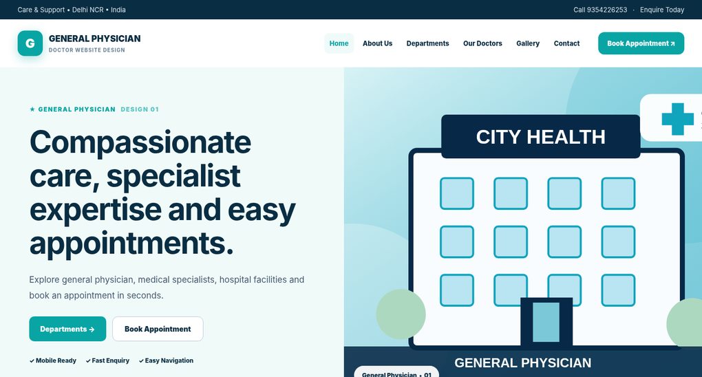 Doctor Website Design