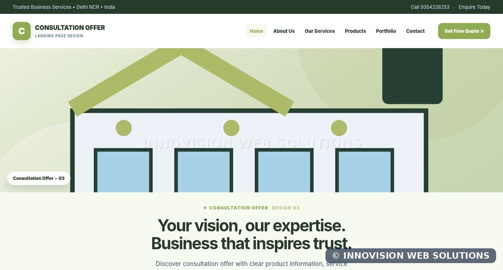 Consultation Offer responsive homepage design 03 for Landing Page Design