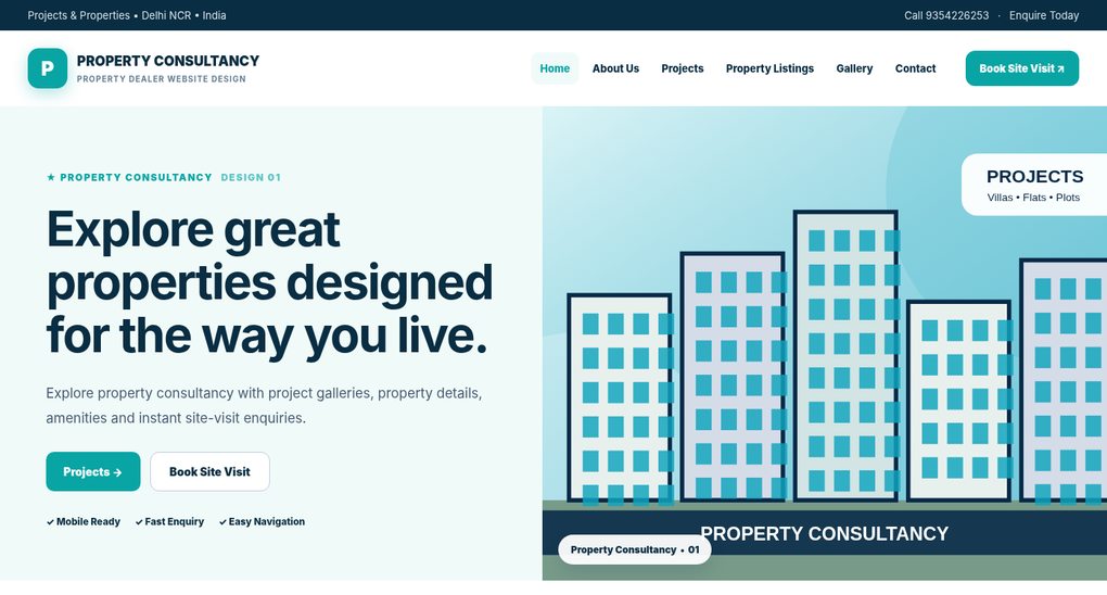 Property Dealer Website Design