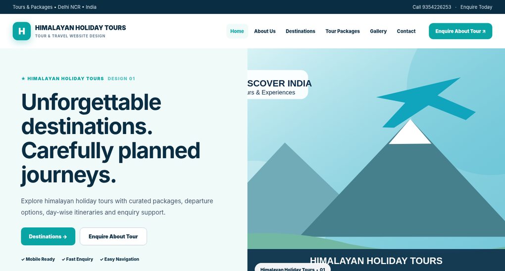 Tour & Travel Website Design